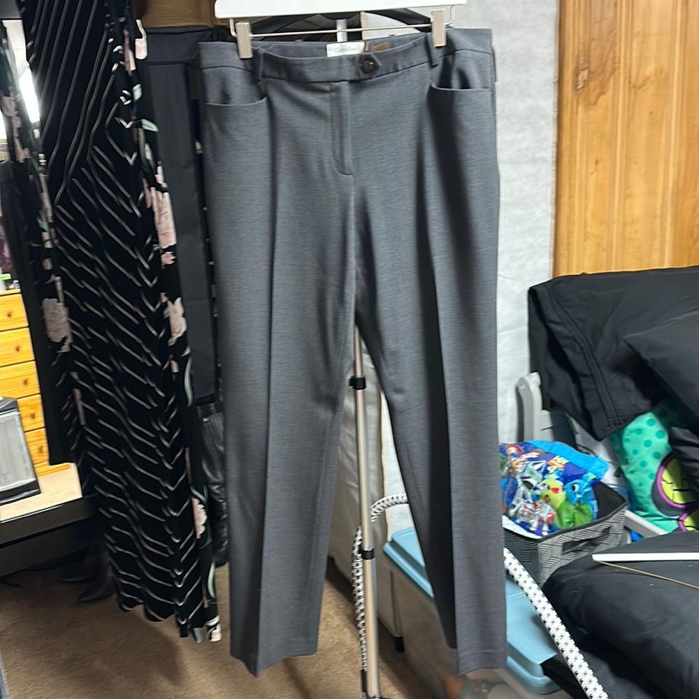 Women’s Calvin Klein dress pants. Gray color. Size 10. Modern fit.